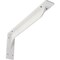 Ekena Millwork Embrey Steel Bracket, Hammered White 2"W x 16"D x 6 1/2"H BKTM02X16X06EBHWH - alternate 1